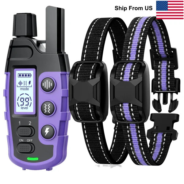 Electric Dog Training Collar Remote Control Waterproof