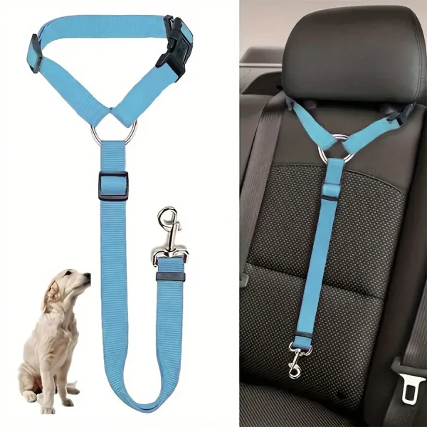 1pc Pet Car Belt, Dog Cat Car Leash, Retractable Backseat Pet Tether