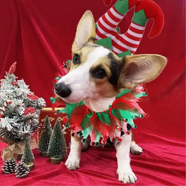Christmas Cat Costume Plush Collar Cloak Comfortable
